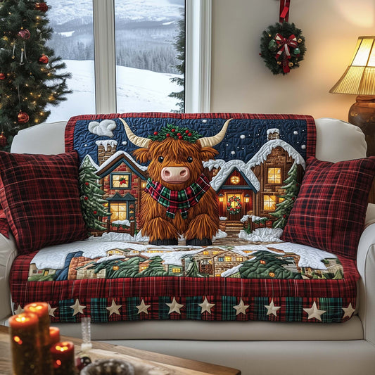 Village Caroler Quilted Sofa Cover GFTOQA520