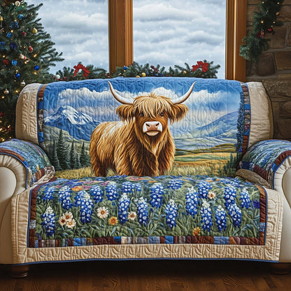 Bluebonnet Serenity Quilted Sofa Cover GFTOQA521