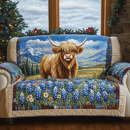 Bluebonnet Serenity Quilted Sofa Cover GFTOQA521
