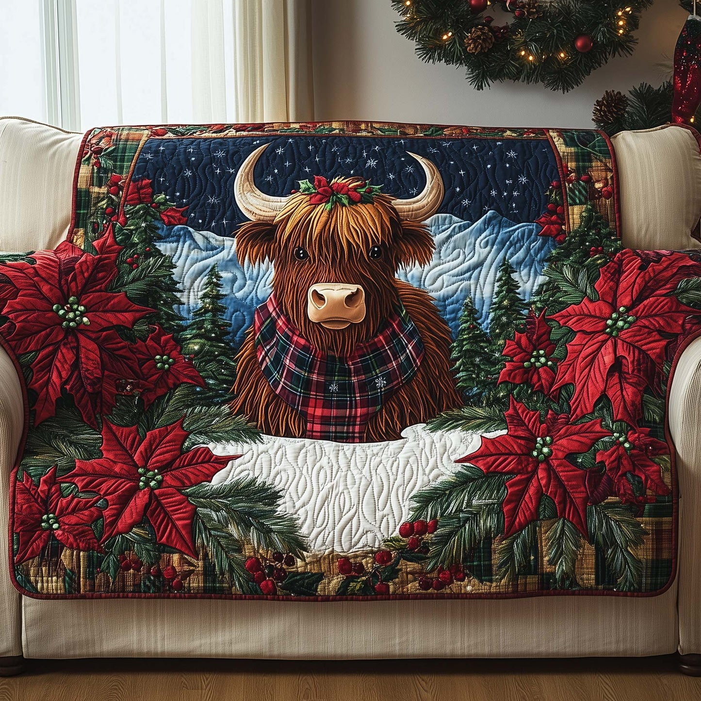 Highland Beauty Quilted Sofa Cover GFTOQA522