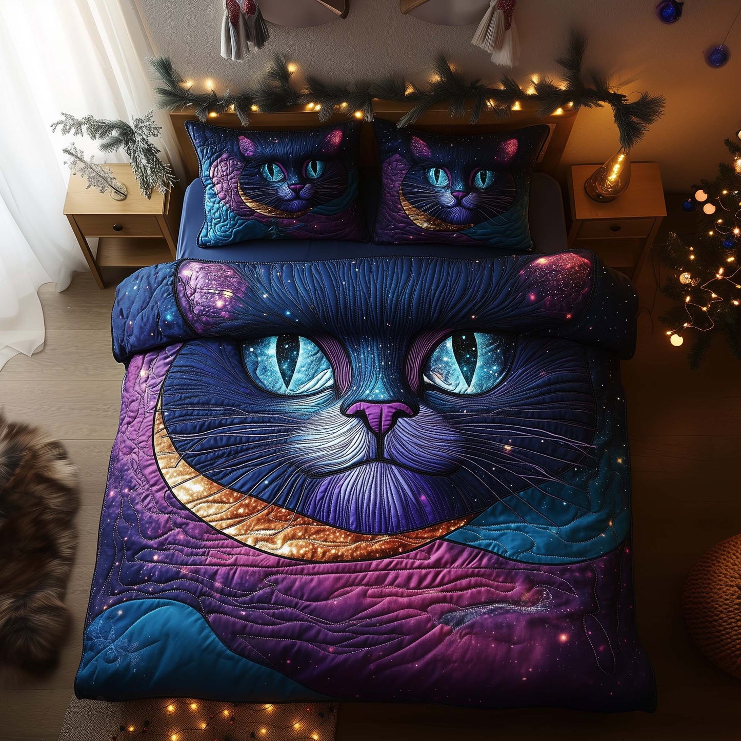 Nebula Dream Cat Duvet Cover Set GFTOQA553