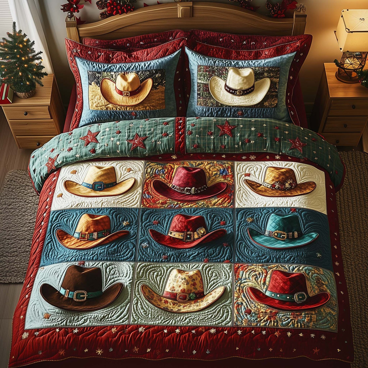 Cowboy Hat Patch Duvet Cover Set GFTOQA556