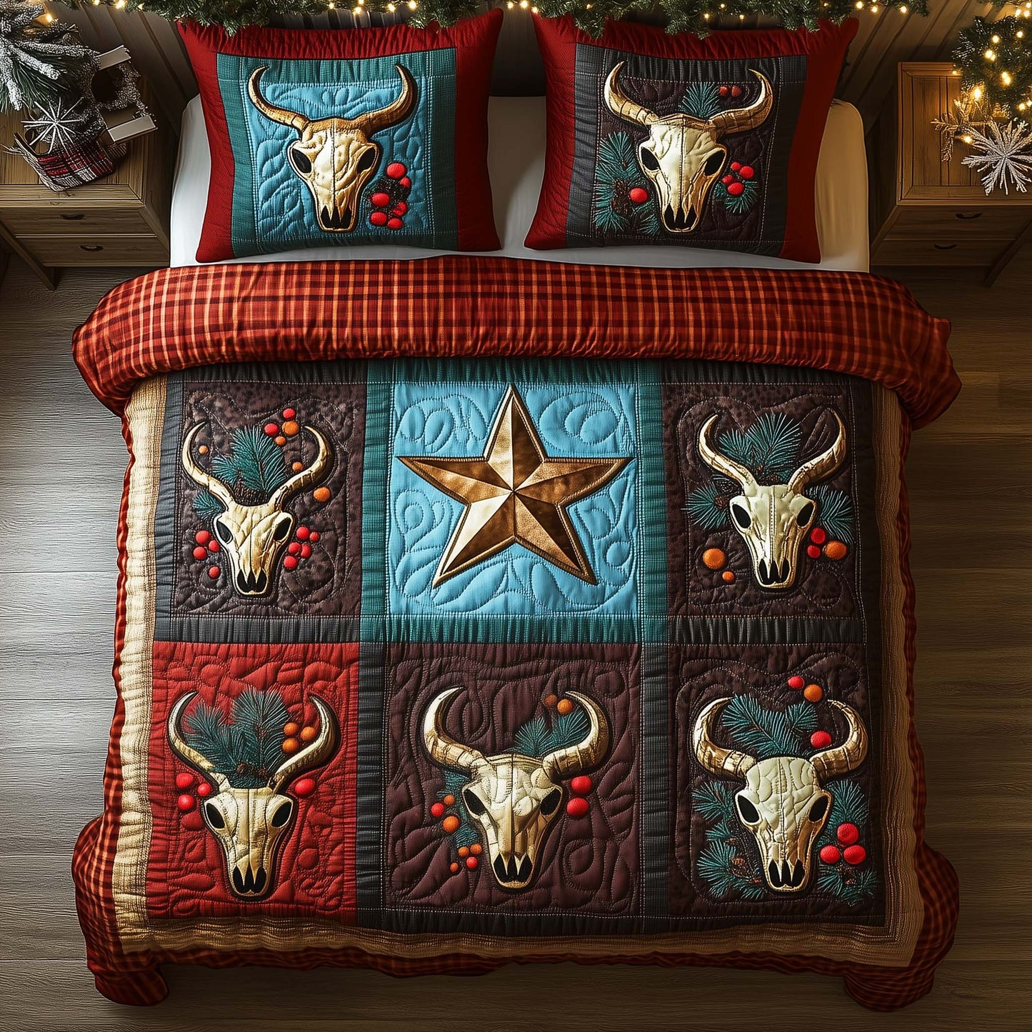 Howdy Steer Star Duvet Cover Set GFTOQA559
