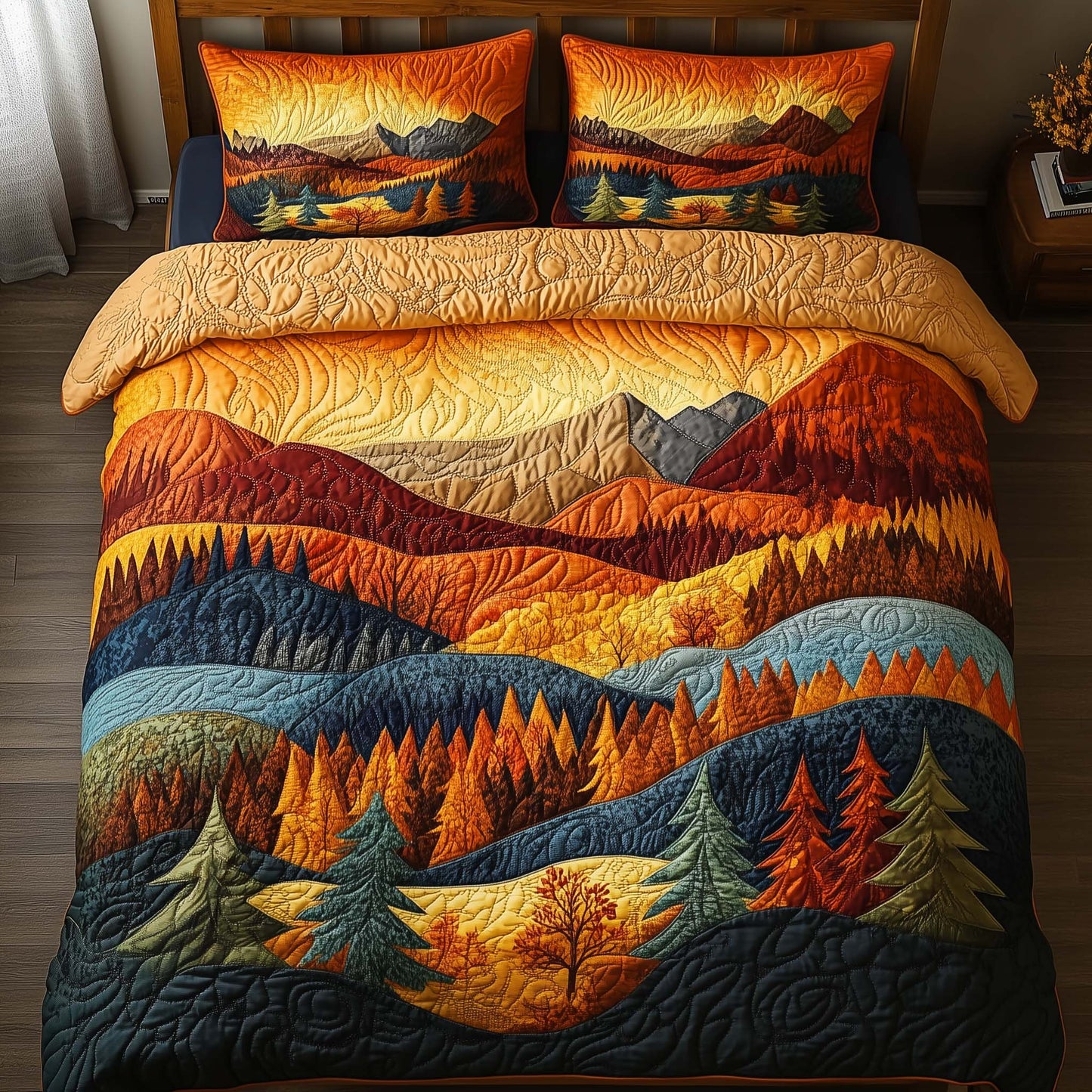 Autumn Glow Valley Duvet Cover Set GFTOQA564