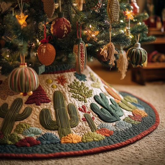 Howdy Cactus Quilted Tree Skirt GFTOQA56