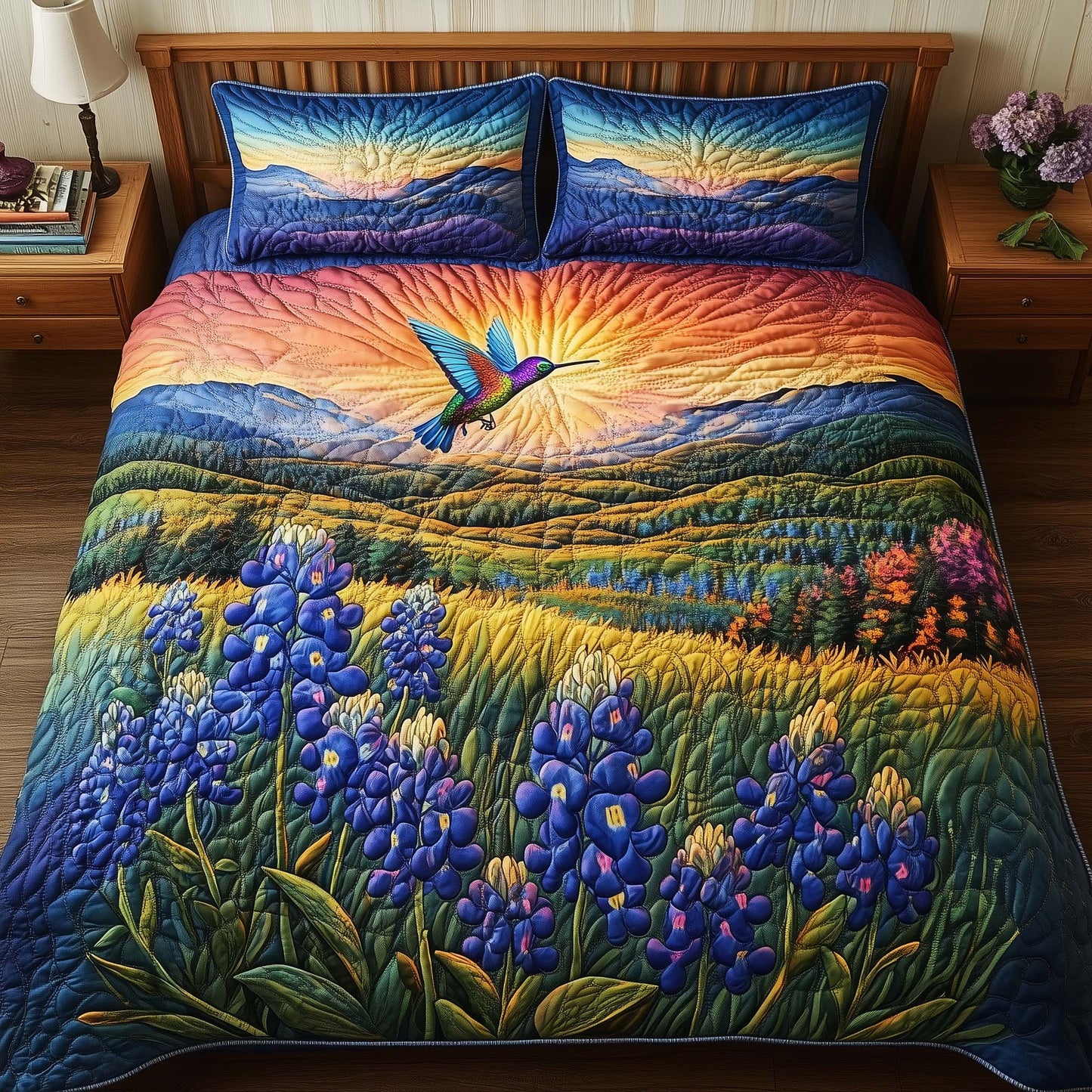 Bluebonnet Whispers Duvet Cover Set GFTOQA570