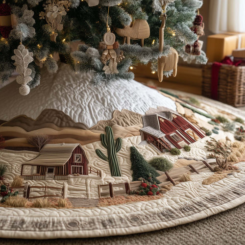 Western Countryside Quilted Tree Skirt GFTOQA58