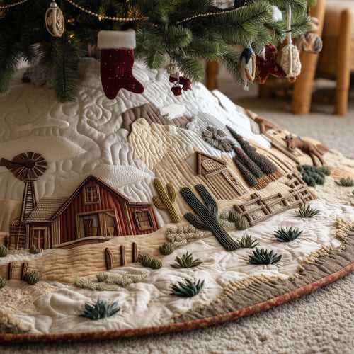 Western Countryside Quilted Tree Skirt GFTOQA59