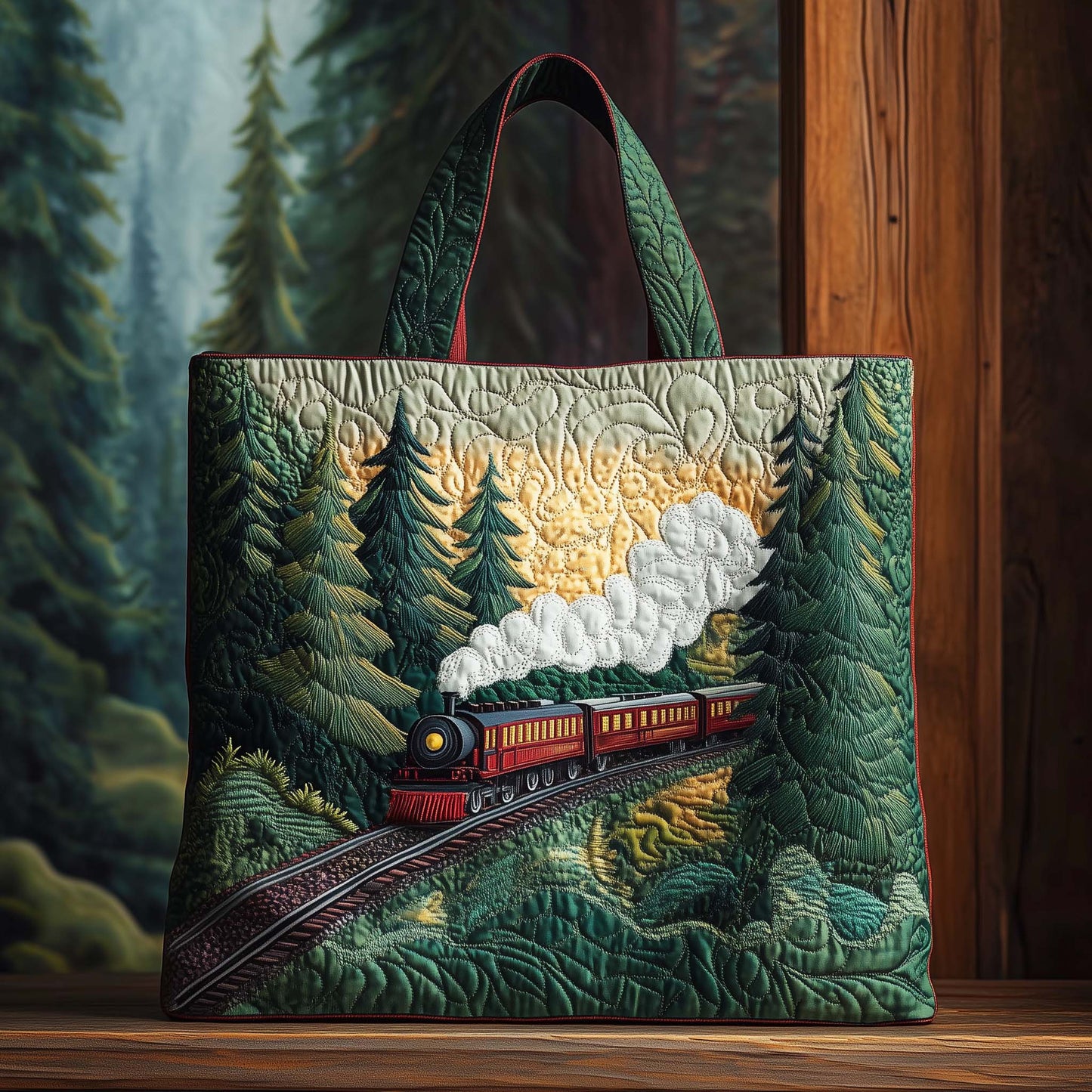 Pine Racer Quilted Tote Bag GFTOQA629