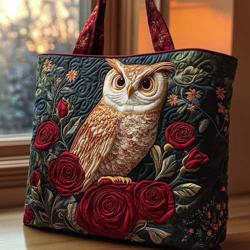 Ruby Owl Quilted Tote Bag GFTOQA639