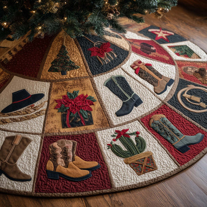 Howdy Christmas Quilted Tree Skirt GFTOQA63