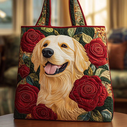 Rosy Retriever Quilted Tote Bag GFTOQA642
