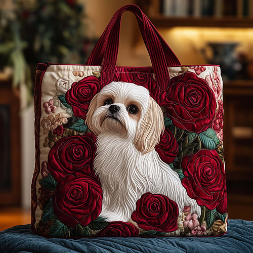 Rose Shi Tzu Quilted Tote Bag GFTOQA648