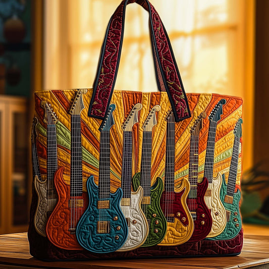 Sunburst Line Quilted Tote Bag GFTOQA652