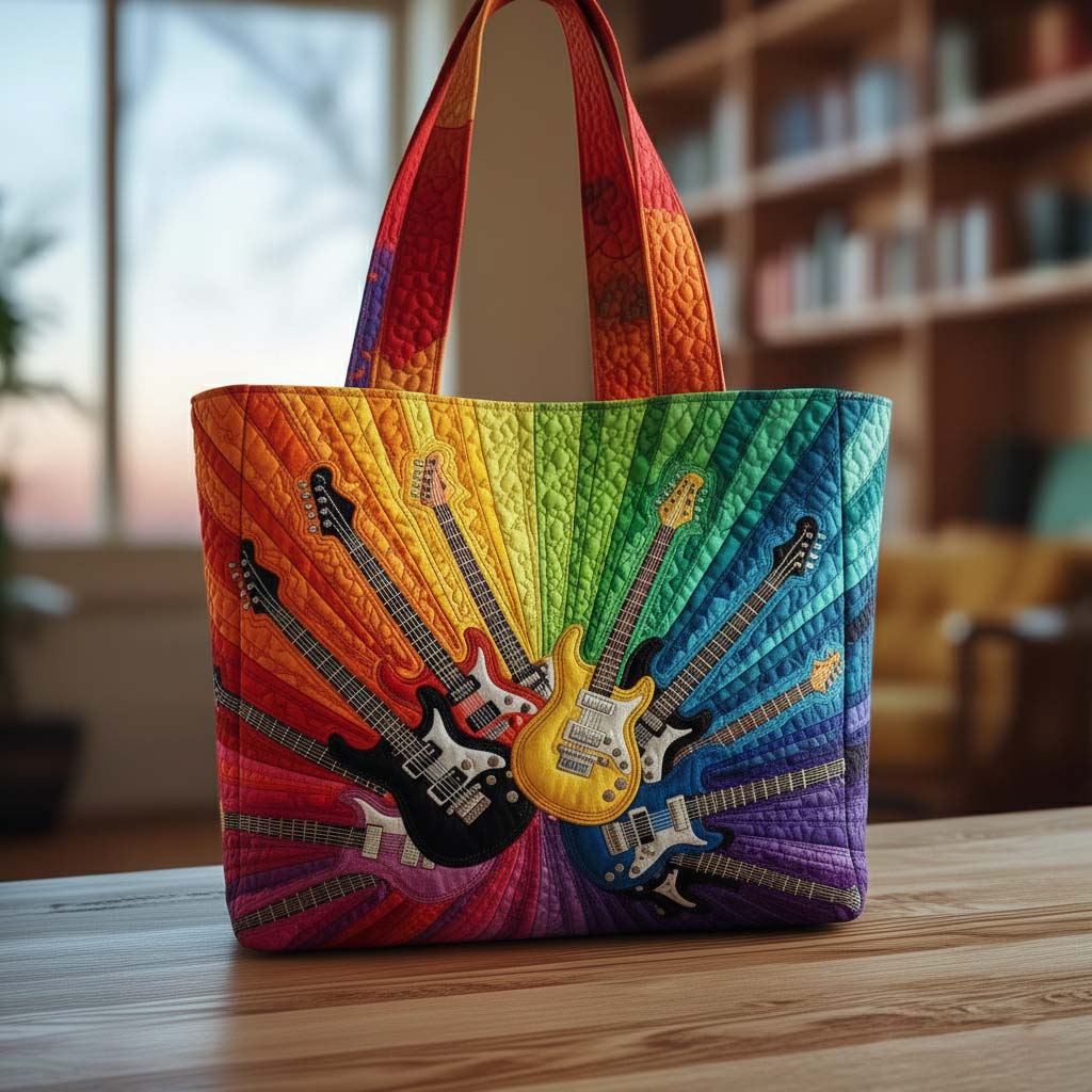 Rainbow Burst Quilted Tote Bag GFTOQA659