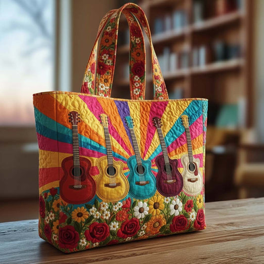 Floral Notes Quilted Tote Bag GFTOQA662