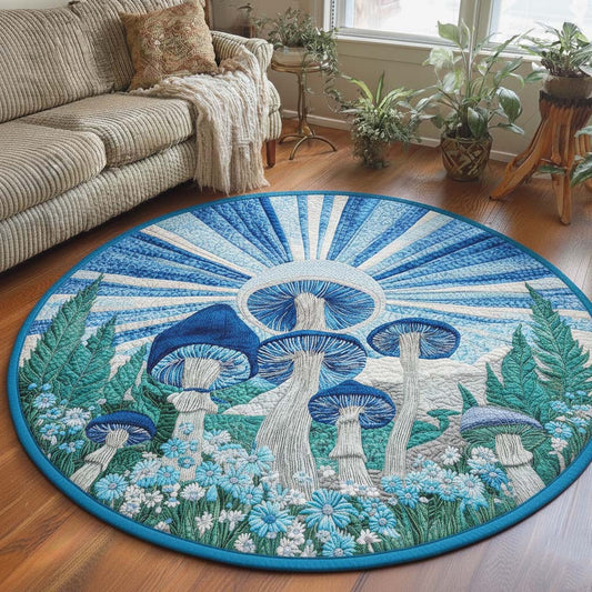 Mushroom Serenity Quilted Round Mat GFTOQA682