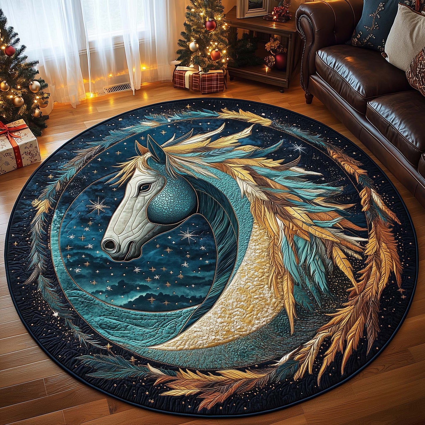 Moonlit Noble Quilted Round Mat GFTOQA693