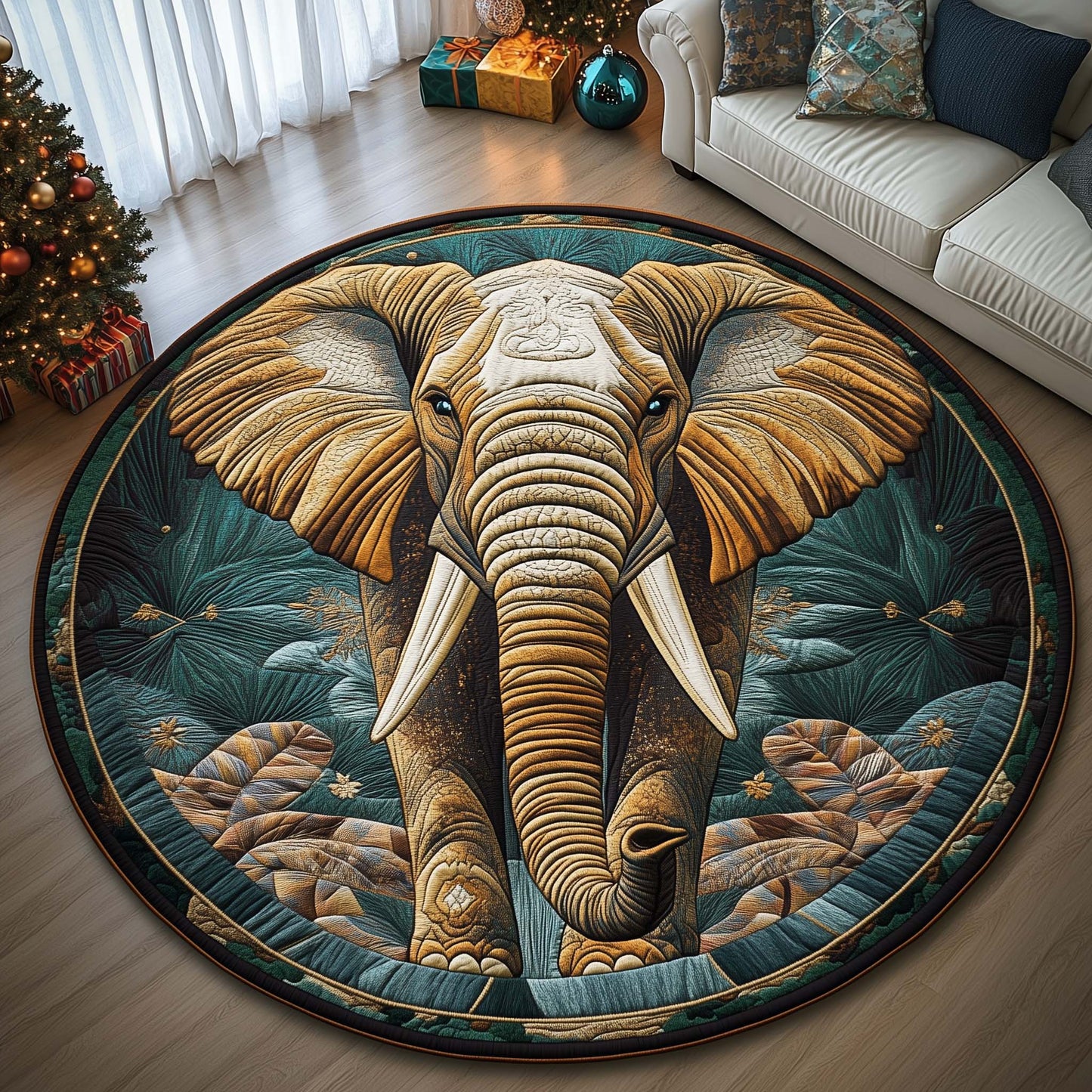 Royal Tusk Quilted Round Mat GFTOQA696