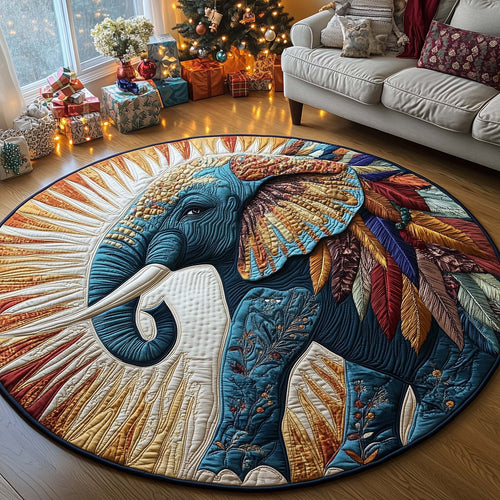 Feather Monarch Quilted Round Mat GFTOQA702