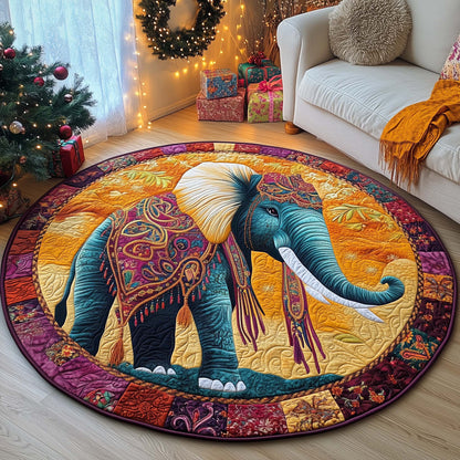 Gypsy Elephant Quilted Round Mat GFTOQA707