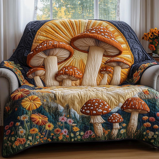 Sunburst Mushroom Quilted Sofa Cover GFTOQA736