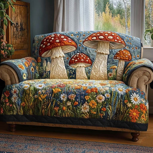 Floral Canopy Quilted Sofa Cover GFTOQA739