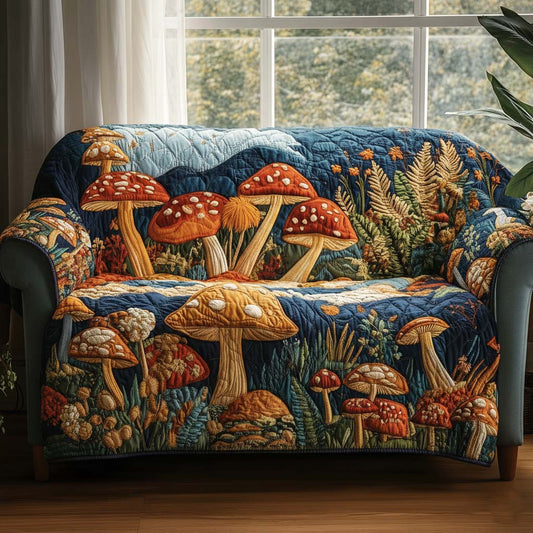 Autumn Bloom Quilted Sofa Cover GFTOQA741