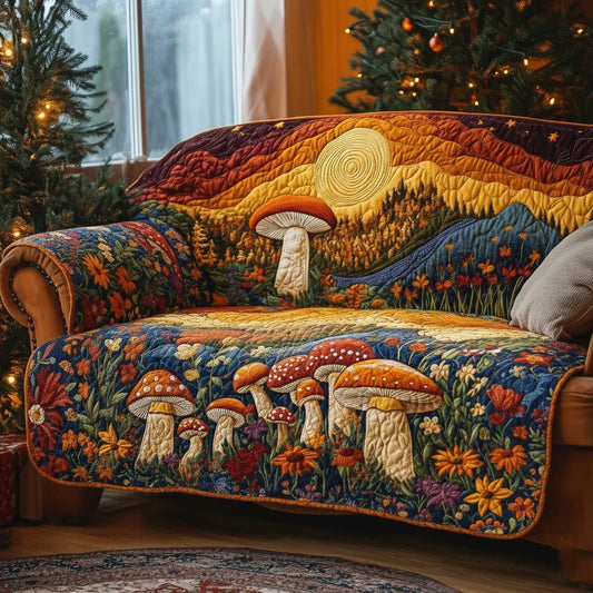 Autumn Glow Quilted Sofa Cover GFTOQA744