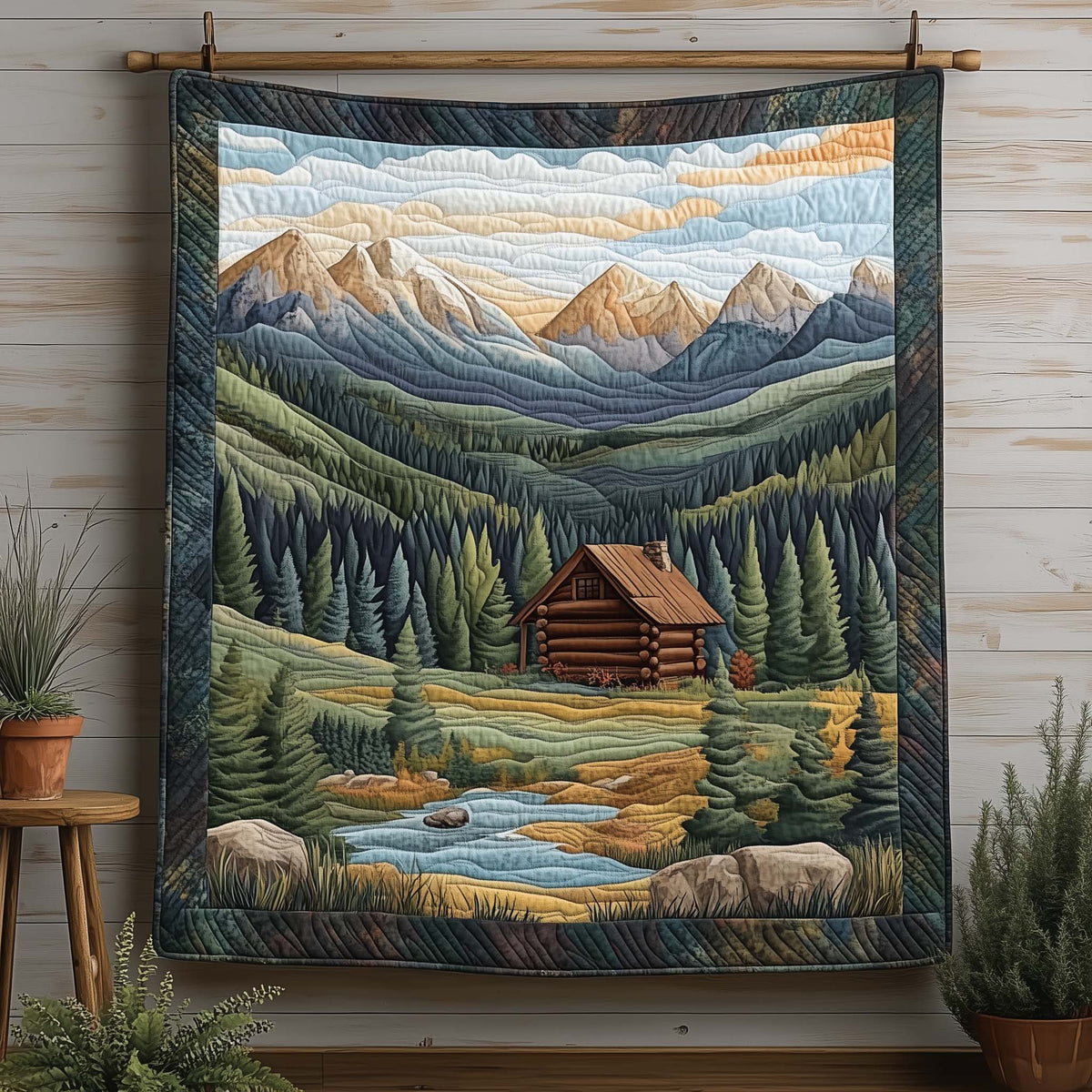 Mountain Rest Quilted Blanket GFTOQA785