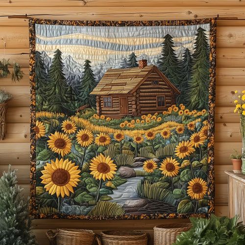 Sunflower Cabin Quilted Blanket GFTOQA790