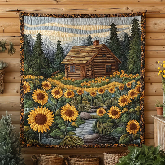 Sunflower Cabin Quilted Blanket GFTOQA790