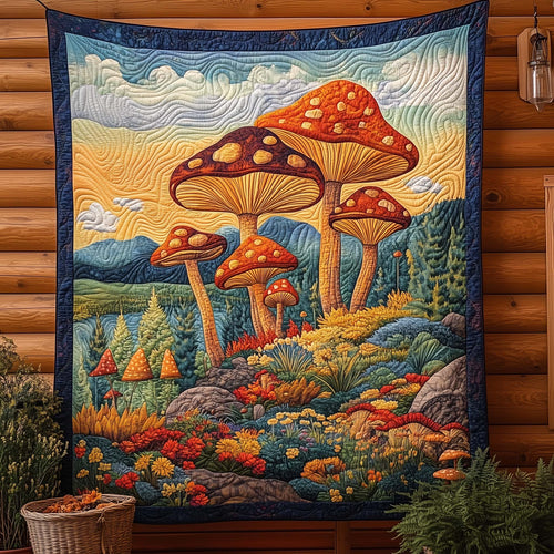 Mushroom Meadow Quilted Blanket GFTOQA795