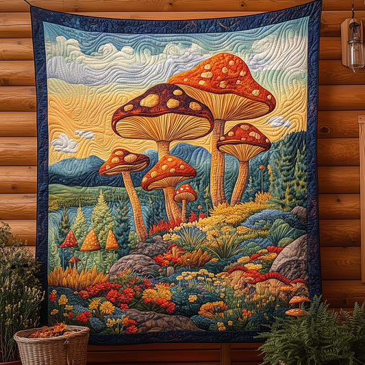 Mushroom Meadow Quilted Blanket GFTOQA795