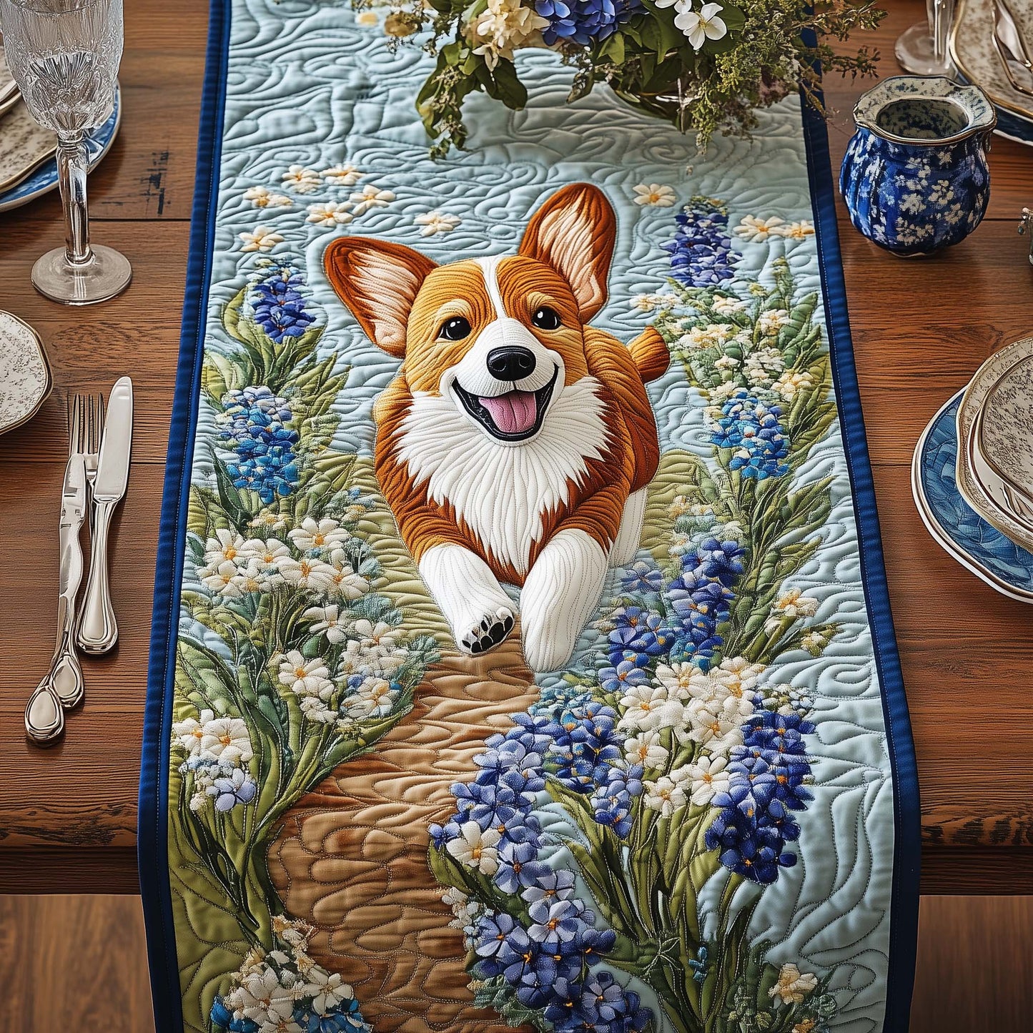 Bluebonnet Trail Quilted Table Runner GFTOQA805