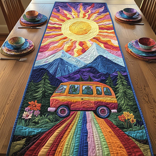 Hippie Van Quilted Table Runner GFTOQA814