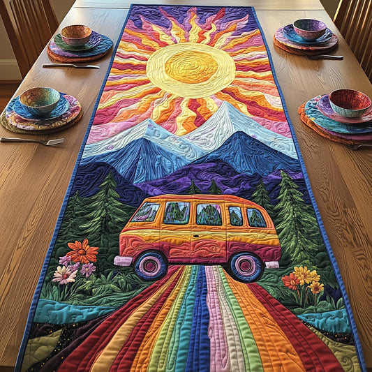 Hippie Van Quilted Table Runner GFTOQA814