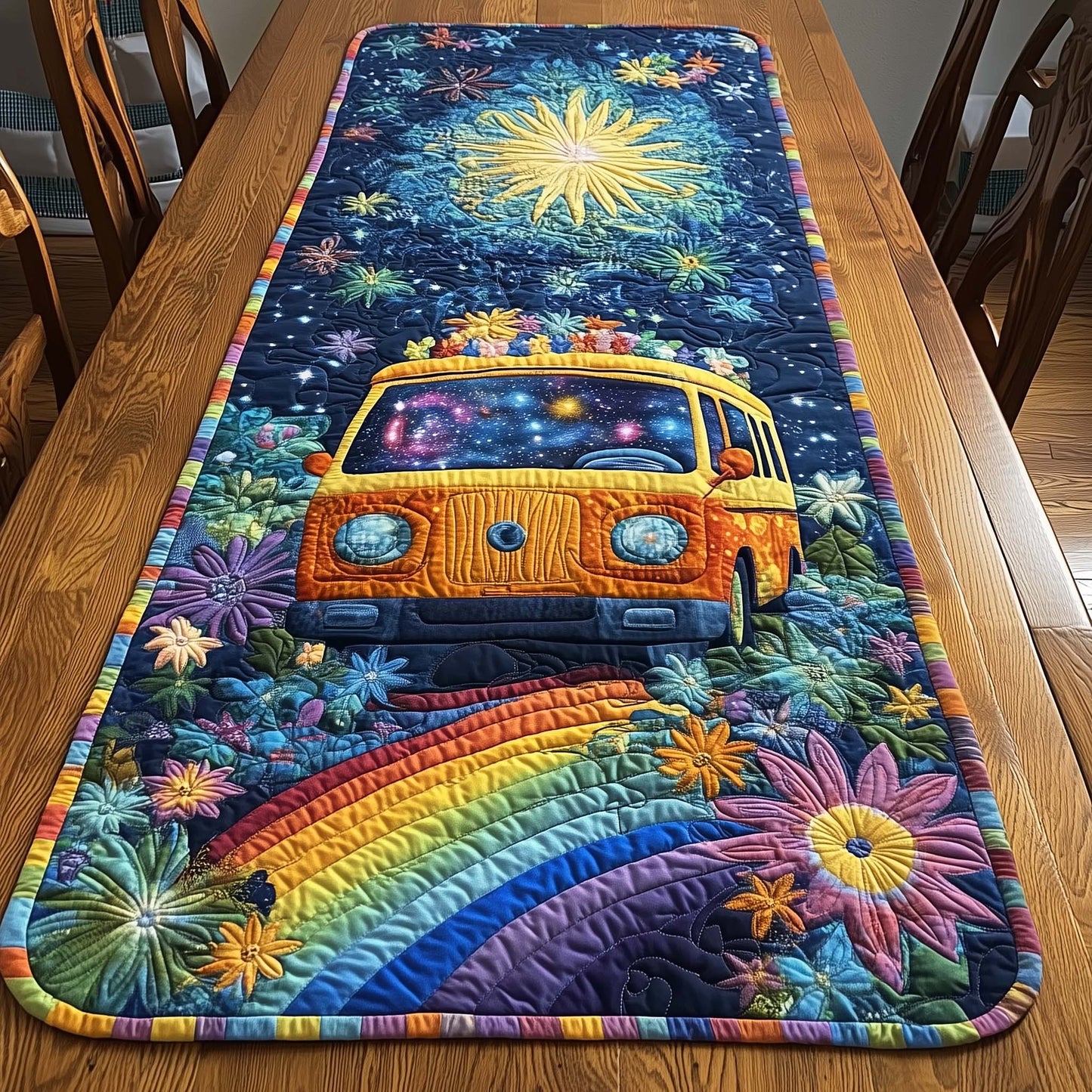 Hippie Van Quilted Table Runner GFTOQA815