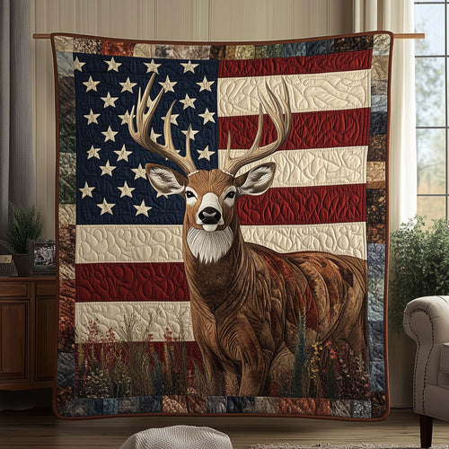 American Stag Quilted Blanket GFTOQA849