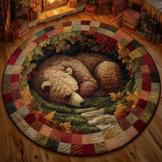 Sleeping Bear Quilted Round Mat GFTOQA877