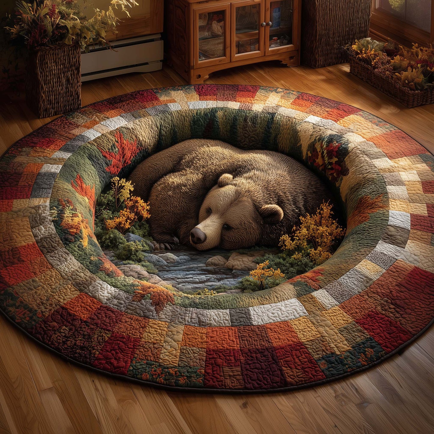 Forest Serenity Quilted Round Mat GFTOQA878