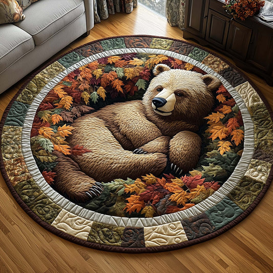 Sleeping Bear Quilted Round Mat GFTOQA880
