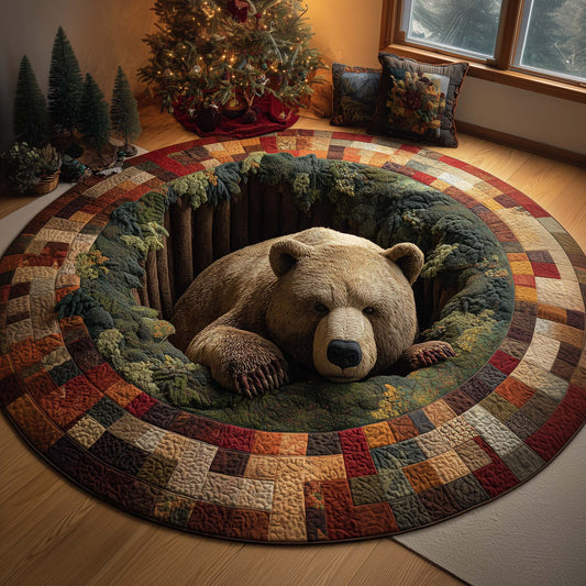 Forest Bear Quilted Round Mat GFTOQA881