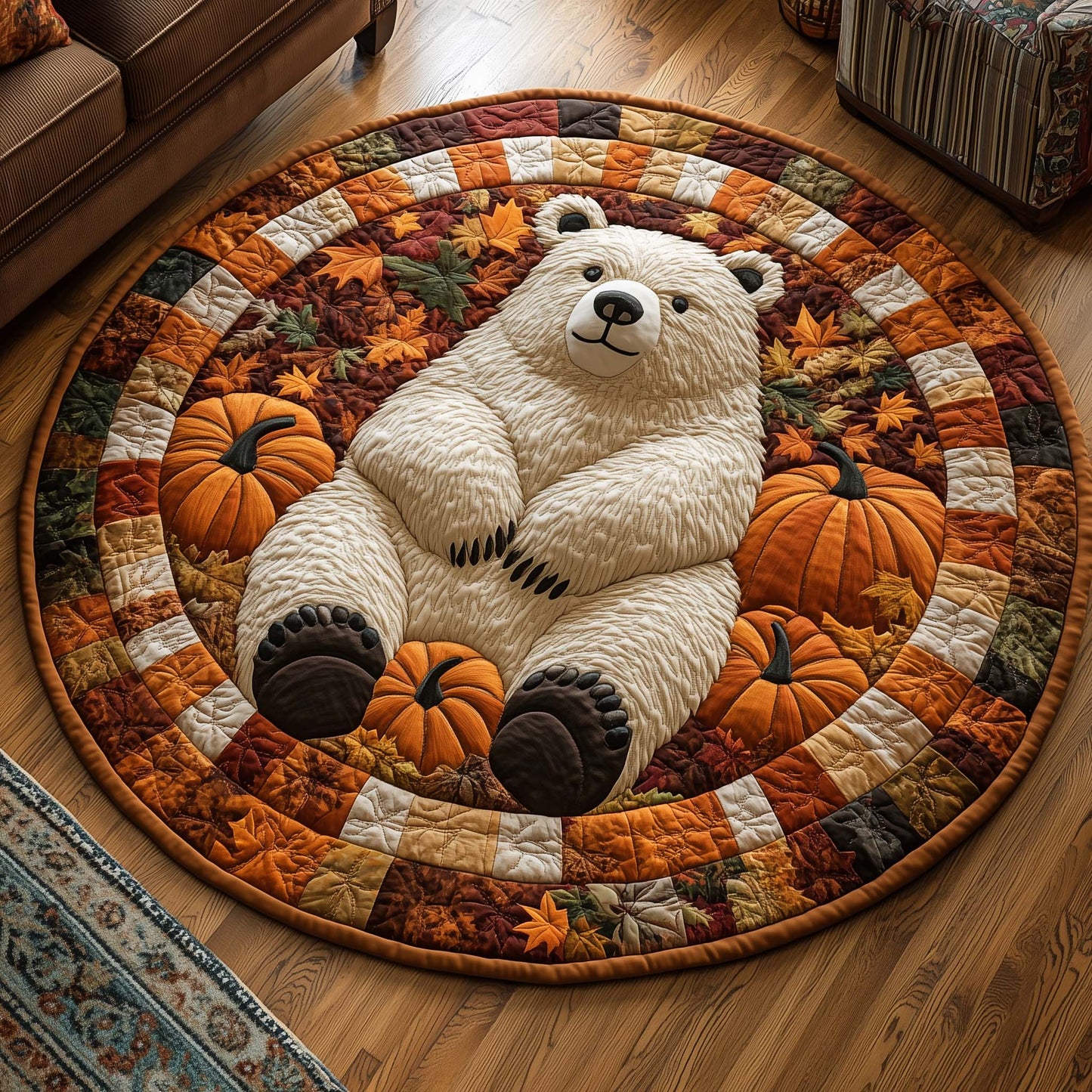 Autumn Nest Quilted Round Mat GFTOQA883