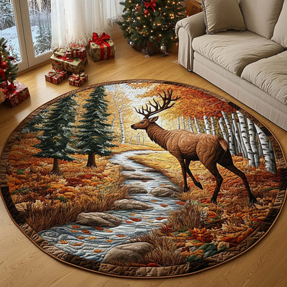 Autumn Path Quilted Round Mat GFTOQA889