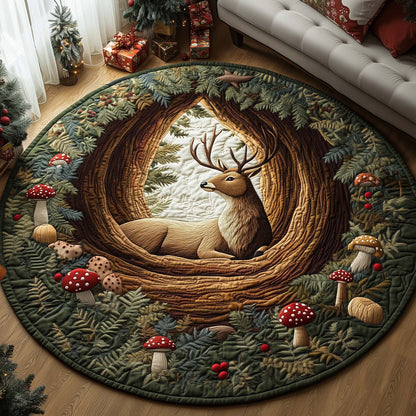 Hollow Rest Quilted Round Mat GFTOQA894