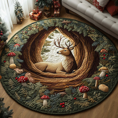 Hollow Rest Quilted Round Mat GFTOQA894