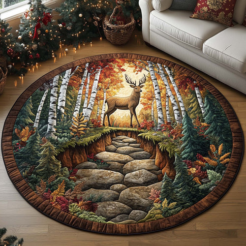 Forest Rift Quilted Round Mat GFTOQA896