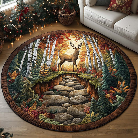 Forest Rift Quilted Round Mat GFTOQA896