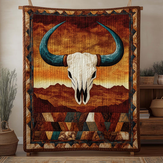 Longhorn Serenity Quilted Blanket GFTOQA921